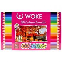 مداد رنگی 36 رنگ جعبه فلزی ووک